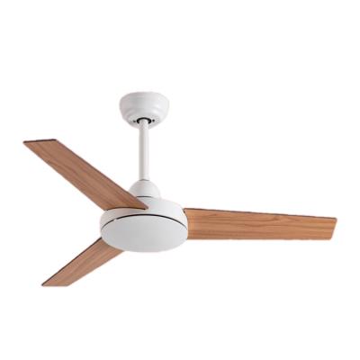 China Wall Control 42/48 Inch White Plywood Ceiling Fan 3 Blades Led 24w With Remote Control for sale