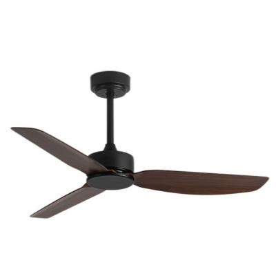 China Remote Control Energy Saving Ventilation Black Walnut Color Led Ceiling Fan With Power Light Electric Indoor Natural Ceiling Fans for sale