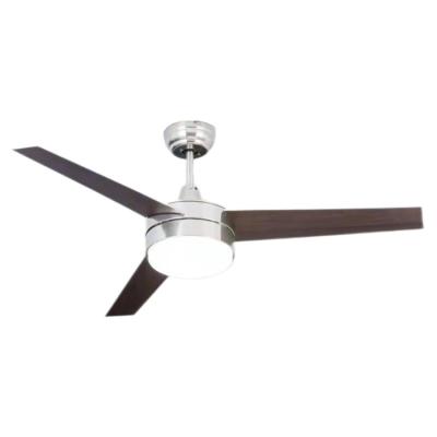 China With Light Modern Simple Sand Nickel With Walnut Leaves Decorative Ceiling Fans Household Pull Rope Control Fan Light For Easy Install for sale