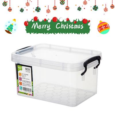 China Sustainable Series Christmas Mini PP Clear Plastic Storage Boxes For Living Room for sale