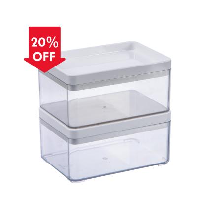 China Sustainable Hot Sale Mini Clear Pet Plastic Storage Boxes For Living Room for sale