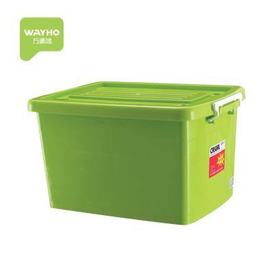 China Sustainable hot sale thickened pp plastic storage boxes with wheels for sale