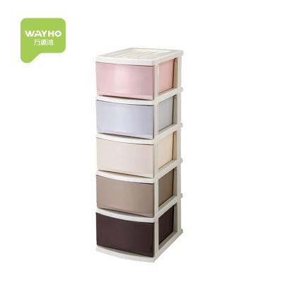 China Eco-friendly PP Kids Plastic Cabinets Knock Down Chest Of Drawer for sale