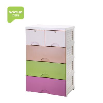 China Good Price Sustainable PP Drawer Plastic Storage Cabinet For Clothing for sale