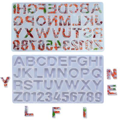 China Antique Imitation Mold Transparent Clear Letter Mold Craft Diy Decorative Letters 26 English Alphanumeric Molds Tray Resin Mold for sale