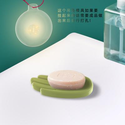 China Europe Wholesale Coloful Light Decor Piece Epoxy Mold Jewelry Palm Model Light Bulb Pendant Home Decoration House for sale