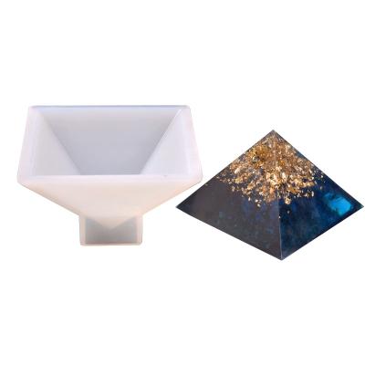 China Europe Home Crystal Pyramid DIY Silicone Mold DIY Jewelry Transparent Epoxy Handmade Decoration Model for sale