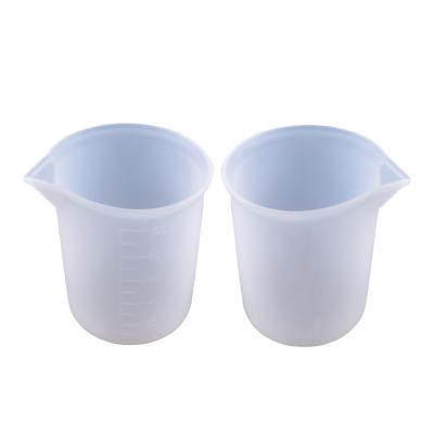 China NO--wash Europe DIY 100ml Silicone Measuring Cup Non-Stick For Resin Glue Tools Cup For Making Craft Silicone Handmake Mixing Cups for sale