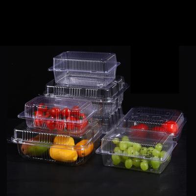 China Hot Materials Factory Recycled Kraft Paper Strawberries Cherry Tomatoes Salad Cake Wholesale Food Container With Clear Plastic Lid for sale