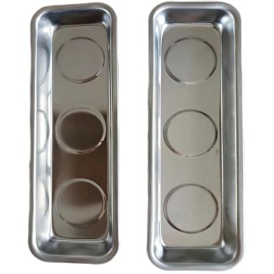 China Industrial Magnet Three bottom magnet tray stainless steel car repair tool magnet bowl screwdriver magnetic tool tray for sale