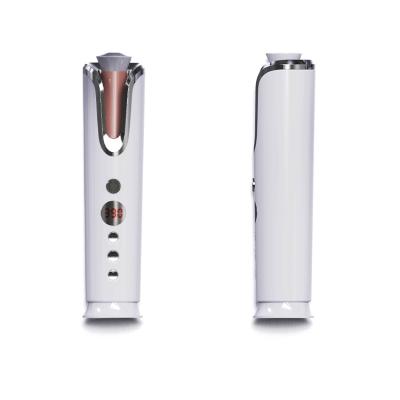 China Jadeempress LCD Display Temperature Control Mini Rechargeable Wireless Smart Automatic Aluminum Hair Curler for sale