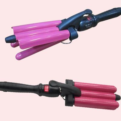 China Professional Ceramic Hair Curler Wave Hair Curler Triple Barrel Wave Hair Deep Curling Iron for sale