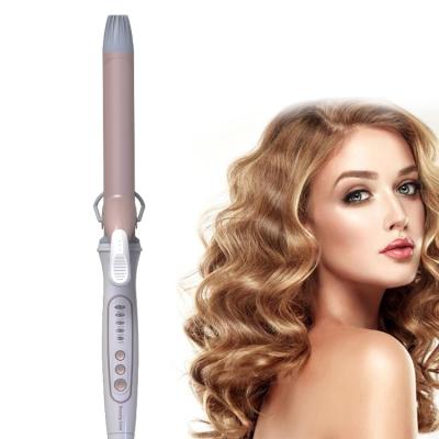 China Custom 360 Rotating Ceramic Magic Pink Mermaid Hair Curler Curling Iron With Clamp for sale