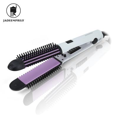 China Hotel Professional 2 IN 1 Iron Hair Straightener And Hair Flat Brush for sale