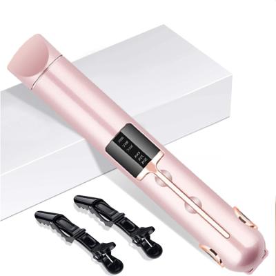 China Outdoor Usb Rechargeable Wireless Hair Straightener Portable Custom Titanium Cordless Flat Iron Straightener for sale