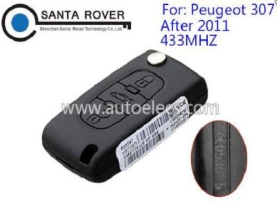 China 0536 After 2011 Flip Car Key Model Remote Key 3 Button For Peugeot Car Key Original Peugeot 307 for sale