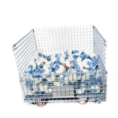 China Fixed Stackable Widely Used Wire Mesh Bottomless Cage For Warehouse And Supermarket Storage for sale