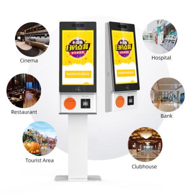 China Shopping Mall 24 Inch Restaurant Food Self Service Payment Touch Screen Multiple Ordering Kiosks for sale