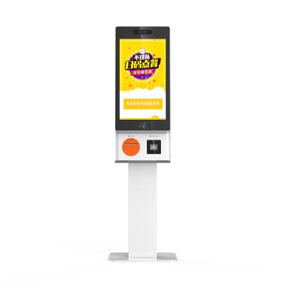 China Shopping Mall 27 Inch Self Service Android Win 10 POS System Restaurant Kiosk Payment Ordering Machine for sale