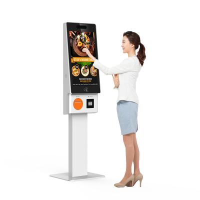 China 27 inch kiosk contact order payment self service kiosk touch screen kiosk price /More fast food restaurant/hotel/mall for sale