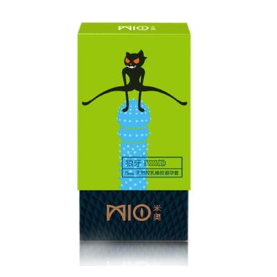 China Factory Direct Sale Natrual Latex Sensitive Tooth Bump Thin Lubricated Male Condoms Wolf Condom for sale