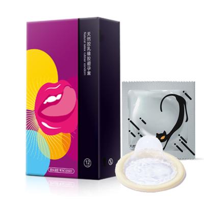 China High Quality Thin Natrual Latex Sex Condom Natural Latex Male Long Time Transparent Condom for sale