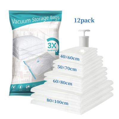 China Sustainable 12 Packs Vacuum Compression Sealer Storage Bags for sale