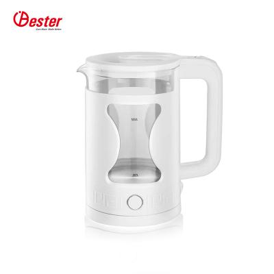 China 360 Degree Double Wall Electric Glass Tea Kettle Electric Kettle Low Temperature Glass Kettle Rotation for sale