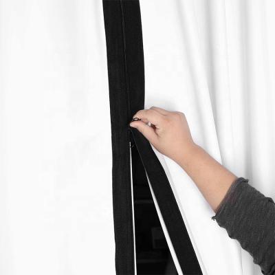 China Sustainable Restoration Plastic Self Adhesive Cleaning Zipper Dust Barrier Plastic Tarp Door for sale