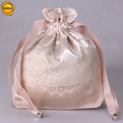 China Small Reusable Custom Drawstring Pouch Sinicline Drawstring Bag Custom Logo For Cosmetic for sale