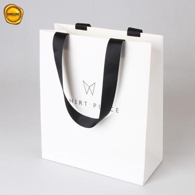 China Custom printed paper bag of Sinicline 2021 recyclable high standard eco fancy jewelry packaging wholesale for sale