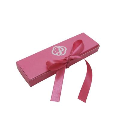 China Recyclable Custom Pink Hair Packaging With Ribbon For Hair Extension And Packaging Packaging Boxes for sale