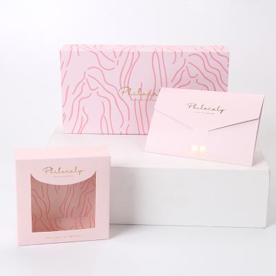 China Sinicline Recyclable Custom Hair Packaging Boxes Hair Bundles Boxes Wig Packaging Pink Packaging Box for sale