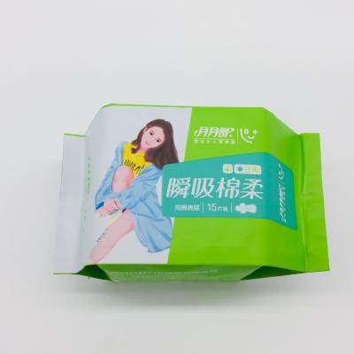 China 15pcs Breathable Fleece Sanitary Shield Portable Pure Cotton Surface Mini Sanitary Napkins for sale