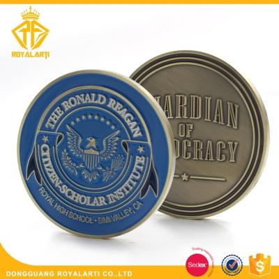 China Custom Citizen Researcher Institute of Europe Soft Enamel Coin for sale