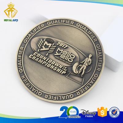 China Wholesale Brass Die Struck Souvenir Coin In Antique Finish for sale