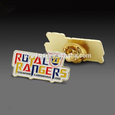 China Shiny Europe Gold Lapel Pin for the Royal Rangers for sale