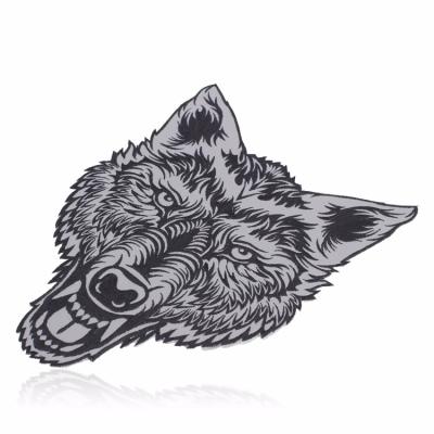 China Handmade Quality Custom Computer Weaving Wolf Embroidery Patch for sale