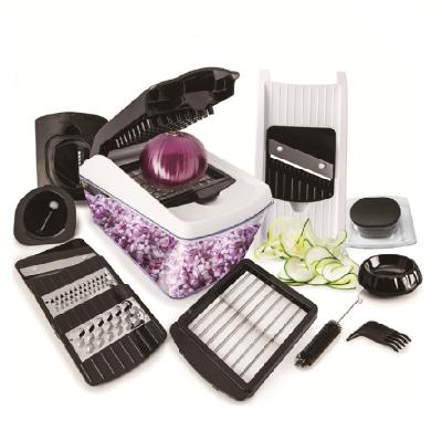 China Sustainable Multifunctional Function 8 in 1 Vegetable Cutter Slicer Onion Cleaver for sale