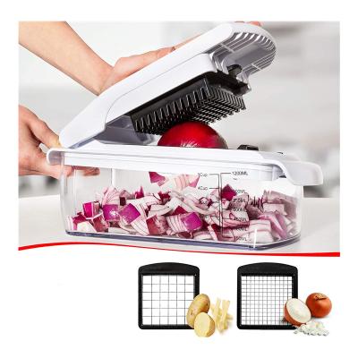 China Viable Multifunctional Vegetable Small Cleaver for Onion, Potato, Veggie, Fruit, Food Cutter, Dicer, Spiralizer 4 in-one for sale