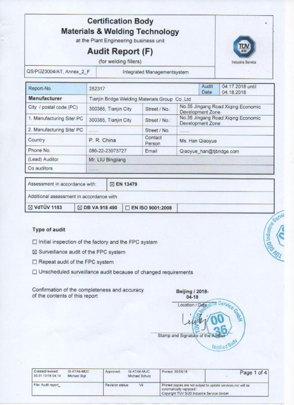 CE - Shanghai Fengling Welds CO., LTD