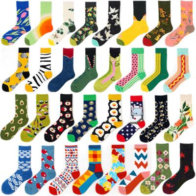 China 2022 Amazon OEM QUICK DRY Hot Selling Custom Custom Print Sports Socks Mens Designer Cartoon Funny Unisex Women Happy Socks for sale