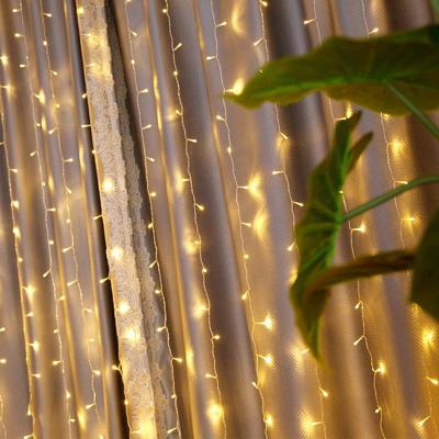 China Fashionable Hot Sales Amazon Christmas Decorations 3*3m LED Curtain String Lights For Christmas Day Room Decoration Indoor Lights for sale