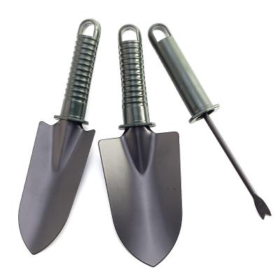 China Hot Sale Eco-friendly Garden Agricultural Tool Kit 3 Piece Cheap Outdoor Garden Trowel Rake For Growing Flowers for sale