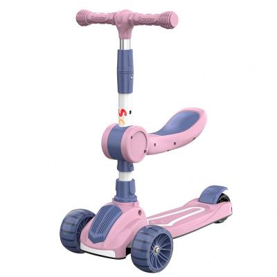 China China Wholesale PU Istaride Baby Size Child Scooter 3 Wheel Foot Adjustable Scooter Wheeler Kids Instant Scooter for sale