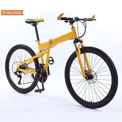 China Steel Istaride Hot Sale 26 Inch Steel Frame Folding Mountain Bike Cykl Skfadania 21 Speed Adult Road Bicycle for sale