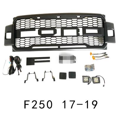 China High Quality ABS Pastic Material Front Car Grille With Flowing LED Light For Truck Parts For F250 2017-2019 for sale