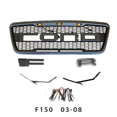 China High Quality ABS Pastic Material Front Car Grille With Flowing LED Light For Truck Parts For F150 2003-2008 for sale