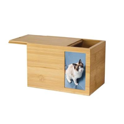 China Stocked 2023 Hot sale pet caskets urns wood pet ash urn   for ashes price for sale