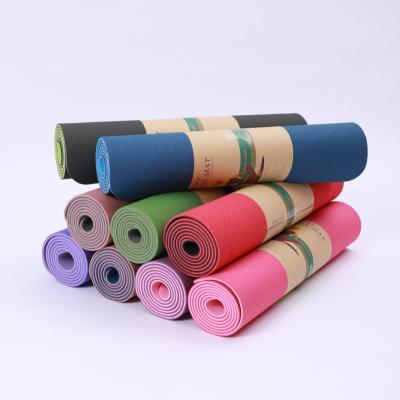 China 72 24inch Nbr Custom Made Yoga Mat Bilink Anti Slip 8 10mm Weightlifting Workout Gym Exercise Training Mat With Straps Bag Light Blue Pink Green Soft Black Printing Silk for sale